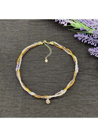 Чокер трехрядный Чешский Хрусталь, Циркон +подвеска Ягодка, гип-ный сплав цвет золото d-3-4-6мм+- L-38-43см No Brand циркон латунь, натуральный камень, стекло золото (362695390)