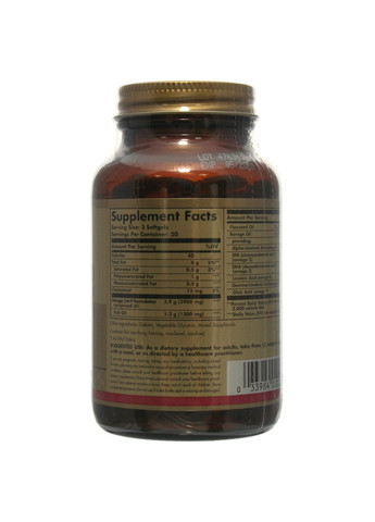 Риб'ячий жир, Омега 3 6 9 (EFA, Omega 3-6-9),, 1300 мг, 60 капсул Solgar (364312372)