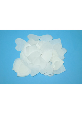 Сердечки білі паперові No Brand (368969737)