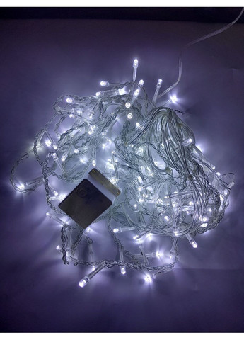Гірлянда бахрома міні 135х120 см, 120 LED з перехідником, холодний білий, 220 В (від мережі) No Brand (370368883)