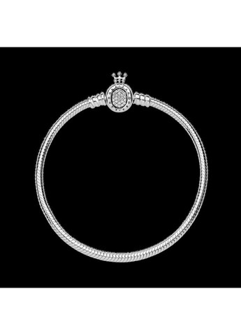 Серебряные серьги с бриллиантами "Пандора "Корона О" 598286CZ Kabluchka (355346976)