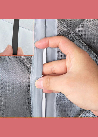 Теплоізоляційні занавіски для вхідних дверей 120х220 см Сірі No Brand (316714813)