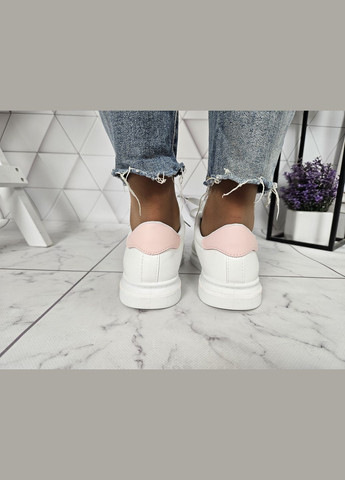 Кроссовки кеды белые из экокожи на высокой платформе No Brand белые (322650793)