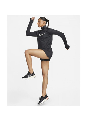 Лонгслів жіночий Camada 1/4 Dri-Fit Swoosh Black Nike (365961701)