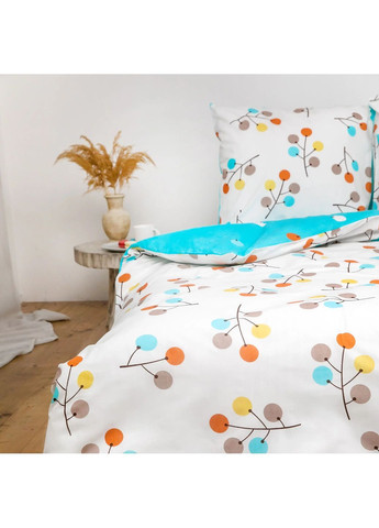 Двоспальний комплект постільної білизни з наволочками 70*70 см, 112 гр/м2 Smiley Branch Бірюзовий (16190180215) ТЕП (364183114)