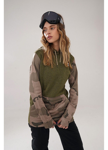 Худі W OAK LONG PULLOVER HOODIE martini olive heather/barren camo - 20840-W21 Burton (358497925)