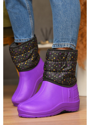 Дутики жіночі на хутрі фіолетового кольору Let's Shop (365776093)