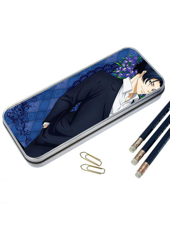 Органайзер для канцелярського приладдя металевий, кейс для дрібниць Патріотизм Моріарті #009 7*18 см Silver No Brand (309158868)