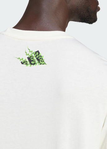 Бежева футболка running earth day graphic adidas