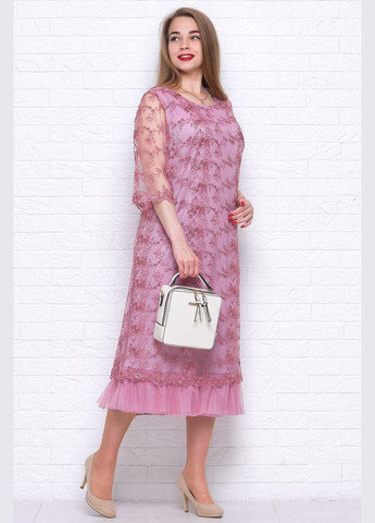 Розовое платье 14256-1 Alenka Plus