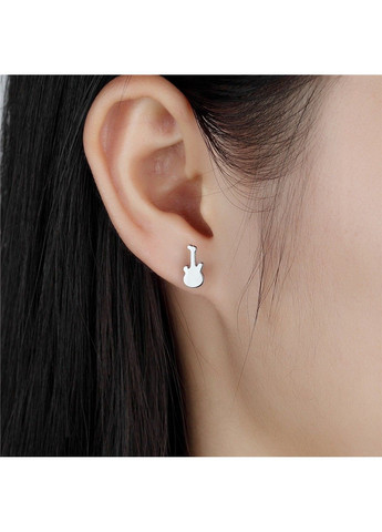 Сережки гітара з нержавіючої медичної сталі ES-114 No Brand (299330459)