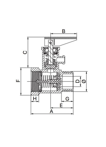 Предохранительный клапан для бойлера EP.2001 - 1/2" 6BAR (с ручкой) (EP6035) EUROPRODUCT (322006602)