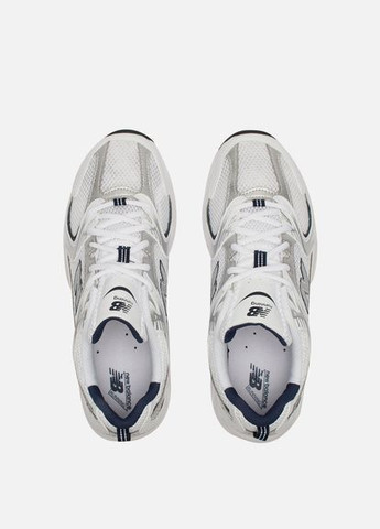 Белые демисезонные мужские кроссовки New Balance 530 White Silver Navy MR530SG