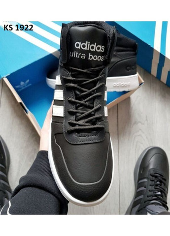 Черные демисезонные кроссовки мужские adidas ultra boost black white адидас ультрабуст No Brand