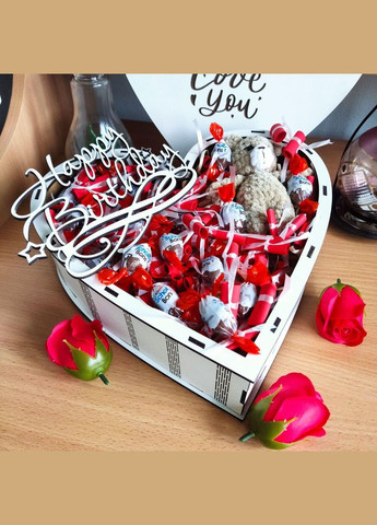 Подарунковий бокс для коханої з м'якою іграшкою, цукерками та 101 причиною «Чому я тебе люблю» (ar158) No Brand (317275937)