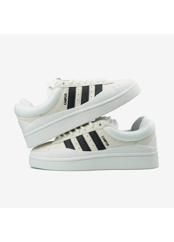 Чорні Осінні кросівки чоловічі adidas campus x bad bunny white black адідас кампус No Brand