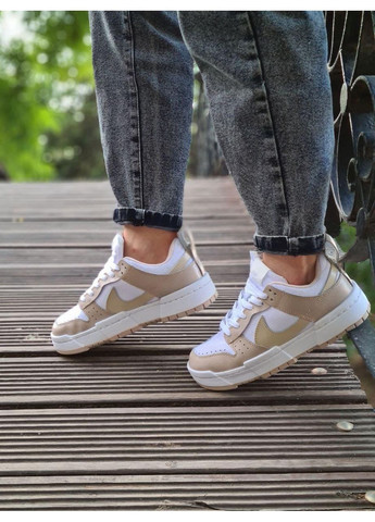 Бежевые демисезонные кроссовки мужские nike dunk disrupt beige найк сб данк No Brand