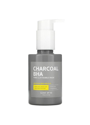 Маска-пінка для обличчя киснева Charcoal Bha pore Clay 120g Some By Mi (303633344)