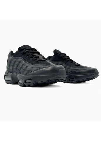 Черные демисезонные кроссовки мужские nike air max 95 black найк аир макс 95 черные No Brand
