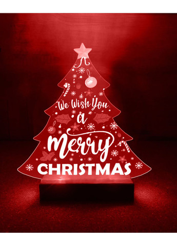 Новорічний нічник Ялинка Merry Christmas (дизайн 36.2) Creative (368775155)