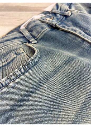 Джинсы женские 4741 palazzo jeans высокая талия широкие палаццо стрейчевые винтажные голубые Zeo Basic - (322665369)