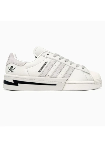 Белые летние кроссовки adidas superstar x neighborhood white/black адидас суперстар No Brand