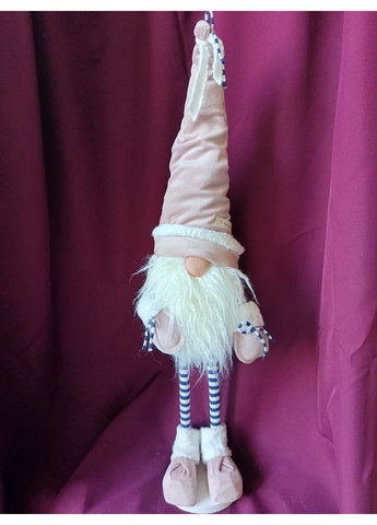 Гном 75см пудровий. Різдвяний ельф Скандинавський, санта клаус новорічний, іграшка м'ягка Xatynka (365812289)