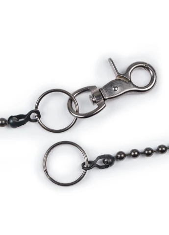 Цепочка шариковая для ключей и документов с карабином 6.3 mm Steel (NN-013-63-6.3 mm) No Brand (369927602)