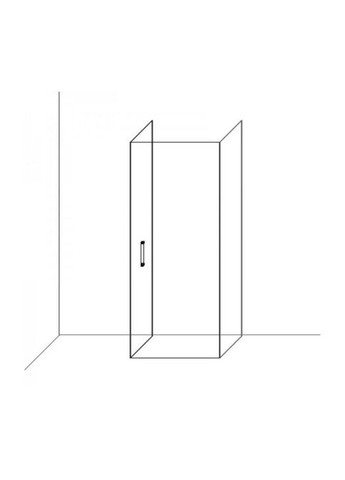 Душевая кабина пристенная A-518 80х80х195 распашная, профиль хром, стекло прозрачное Dusel (350315909)