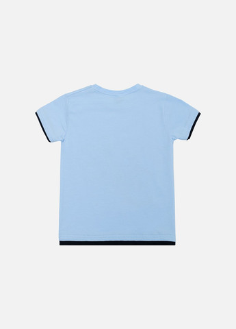 Голубая летняя футболка для мальчика цвет голубой цб-00223097 Galilatex