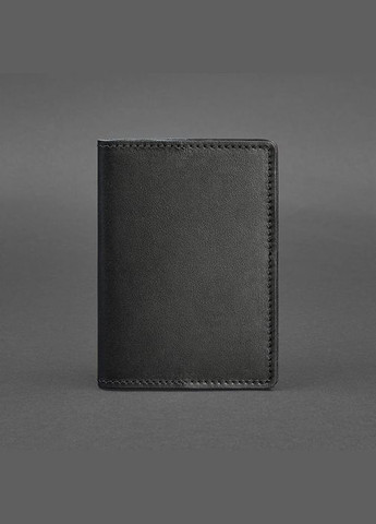 Кожаная обложка для паспорта и военного билета 1.3 черная Краст (A-026744) BlankNote (329186696)