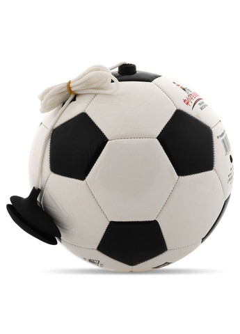 Мяч футбольный тренажер на веревке для тренировки техники Бело-Черный Official (размер 4) FB-6883-4 SP-Sport (369141850)