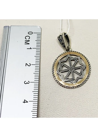 Амулет срібний із золотими пластинами "Валькірія" 2,89 г No Brand (385212627)