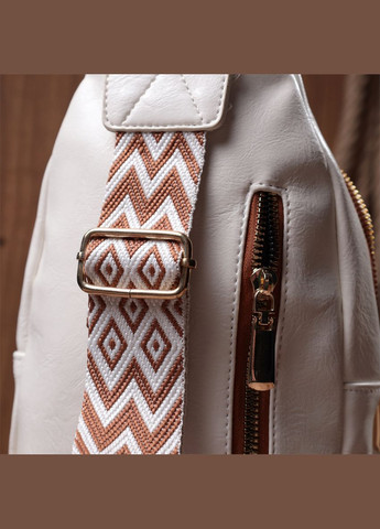 Жіноча сумка з однією лямкою через плече з гладкої екошкіри білий 22768 Vintage (335032799)