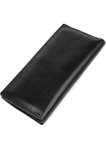 Вертикальный мужской кошелек кожаный на магните 11212 Черный Grande Pelle (306882034)