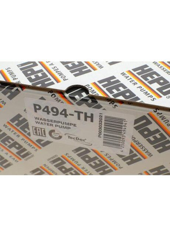Помпа води BMW 3 (E90)/5 (F10)/X5 (E70)/X6 (E71/E72) 06-16 N55 B30/N54 B30 (+термостат) P494-TH (opt-om) HEPU (345777666)