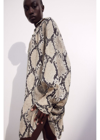 Комбінована кежуал сукня з віскози H&M однотонна