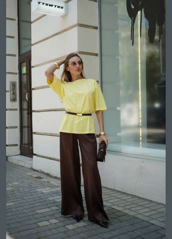 Жіноча футболка вільного крою MonCher - (346055359)