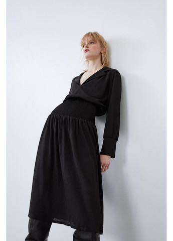 Черное платье демисезон,черный, Zara