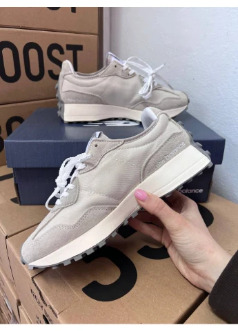 Білі кросівки чоловічі new balance 327 white/grey baby нью беланс 327 білі демісезон No Brand