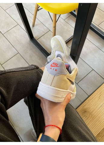 Білі Осінні кросівки чоловічі nike air force 1 low yellow white найк аір форс 1 преміум No Brand