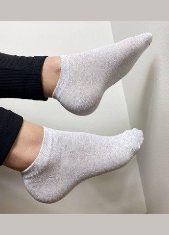 Сірі набір жіночих коротких шкарпеток 36-40 р на 8 пар в коробці із стрічкою літо сірий Vakko (307714969)