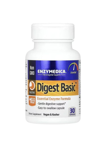 Пищеварительные ферменты Digest Basic Essential Enzyme Formula 30 Capsules Enzymedica (291985940)