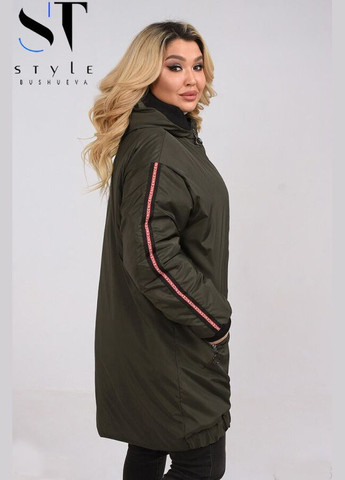 Оливкова (хакі) жіноча куртка колір хакі р.50/52 322857 New Trend