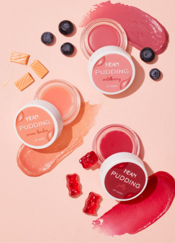 Маска для губ Pudding Wildberry Lip Mask 4 г Hean Lips (324626053)