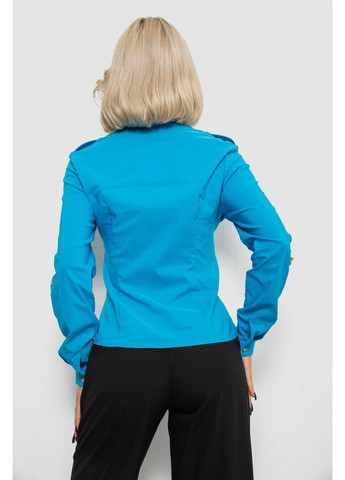 Сорочка жіноча однотонна, колір синій, 230R303 Ager (373018635)