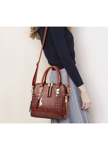 Женская сумка через плечо эко кожа змеиный принт с брелком ProDobro (363259915)