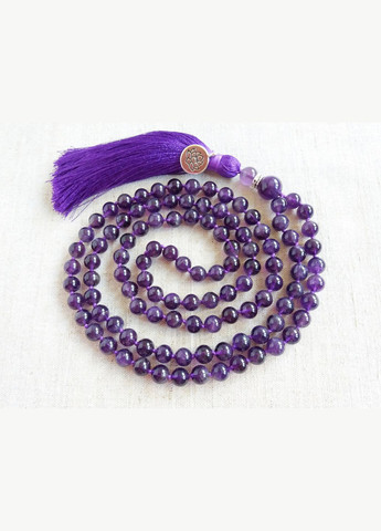 Четки из Аметиста 108 бусин с узлами d 8мм No Brand (336950752)