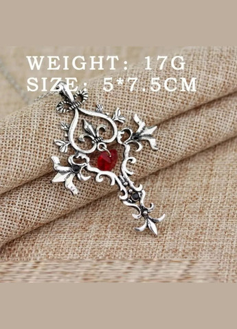 Шикарный кулон винтажный крест из сериала Дневники Вампира с маленьким сердцем внутри Vampire Diaries No Brand (338436236)