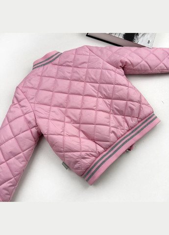 Розовая демисезонная детский демисезонный бомбер для девочки с карманами (1jac-ny-52-05251) Marakas